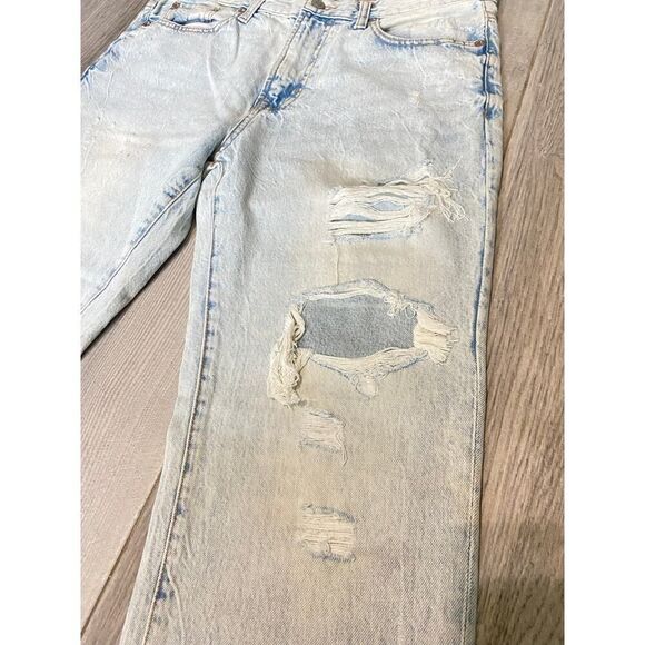Aeropostale Men’s Distressed Straight-Leg Jeans Size 32x32 Rugged Y2K Everyday - Picture 3 of 9